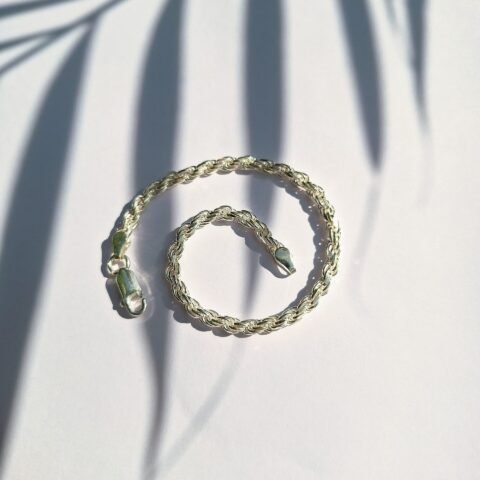 Pulseira Trançada Rope Prata